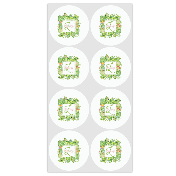 Tropical Leaves Border Drink Topper - Medium - Set of 12