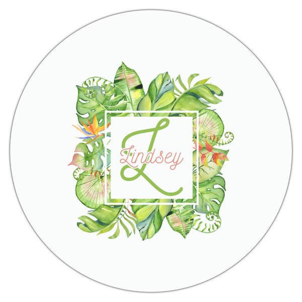 Tropical Leaves Border Drink Topper - Small - Single