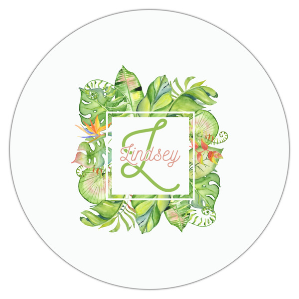Tropical Leaves Border Drink Topper - XSmall - Single
