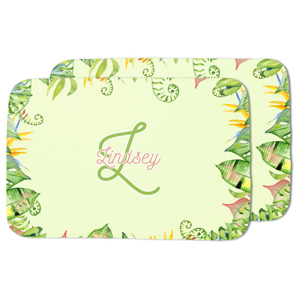 Tropical Leaves Border Drying Dish Mat - MAIN