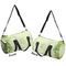 Tropical Leaves Border Duffle bag large front and back sides