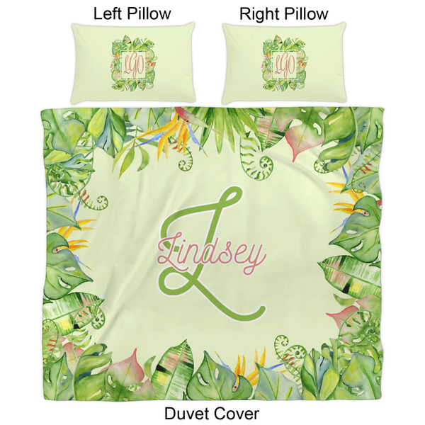 Tropical Leaves Border Duvet Cover Set - King - Approval