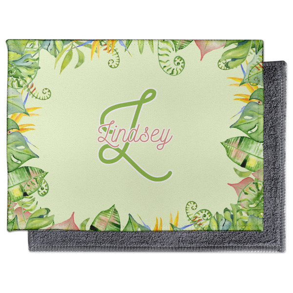 Tropical Leaves Border Electronic Screen Wipe - Flat