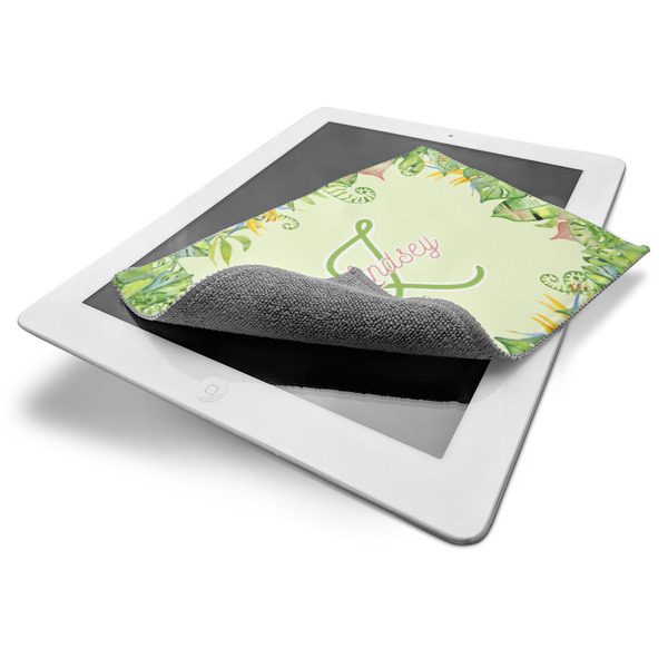 Tropical Leaves Border Electronic Screen Wipe - iPad