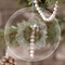 Tropical Leaves Border Engraved Glass Ornaments - Round-Main Parent