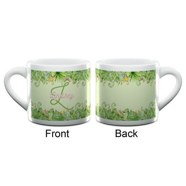Tropical Leaves Border Espresso Cup - 6oz (Double Shot) (APPROVAL)