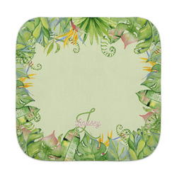 Tropical Leaves Border Face Towel (Personalized)