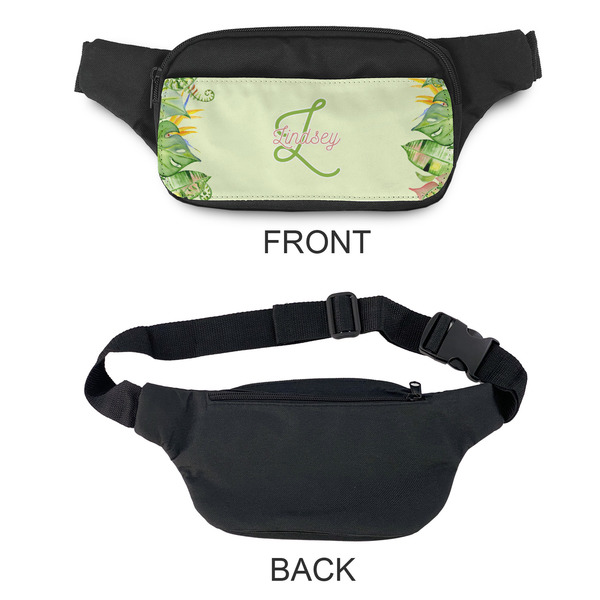Tropical Leaves Border Fanny Packs - APPROVAL