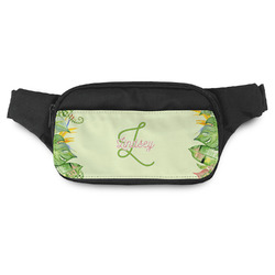 Tropical Leaves Border Fanny Pack - Modern Style (Personalized)