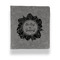 Tropical Leaves Border Leather Binder - 1" - Grey (Personalized)