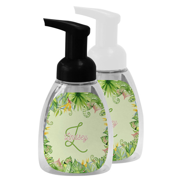 Tropical Leaves Border Foam Soap Bottles - Main
