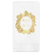 Tropical Leaves Border Foil Stamped Guest Napkins - Front View