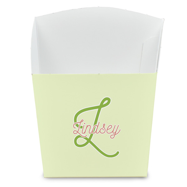 Custom Tropical Leaves Border French Fry Favor Boxes (Personalized)