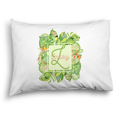 Tropical Leaves Border Pillow Case - Standard - Graphic (Personalized)