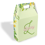Tropical Leaves Border Gable Favor Box (Personalized)
