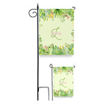Tropical Leaves Border Garden Flag (Personalized)