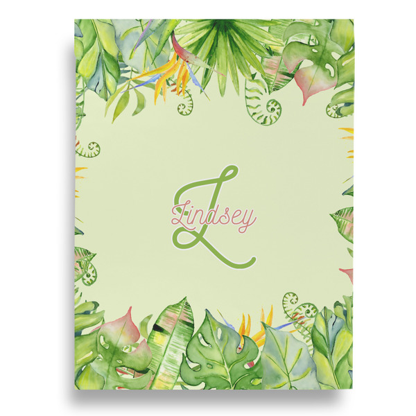 Tropical Leaves Border Garden Flags - Large - Single Sided - FRONT