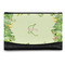 Tropical Leaves Border Genuine Leather Womens Wallet - Front/Main