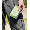 Tropical Leaves Border Genuine Leather Womens Wallet - In Context