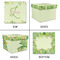 Tropical Leaves Border Gift Boxes with Lid - Canvas Wrapped - Large - Approval