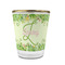 Tropical Leaves Border Glass Shot Glass - 1.5 oz - with Gold Rim - Single (Personalized)