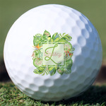 Tropical Leaves Border Golf Balls (Personalized)