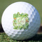Tropical Leaves Border Golf Ball - Branded - Front