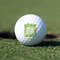 Tropical Leaves Border Golf Ball - Branded - Front Alt