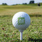 Tropical Leaves Border Golf Ball - Branded - Tee Alt