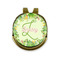 Tropical Leaves Border Golf Ball Marker - Hat Clip - Gold