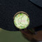 Tropical Leaves Border Golf Ball Marker Hat Clip - Gold - On Hat