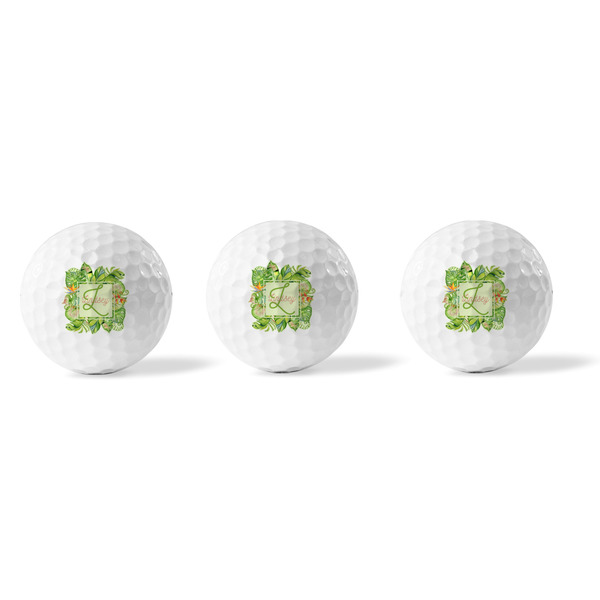 Tropical Leaves Border Golf Balls - Generic - Set of 3 - APPROVAL
