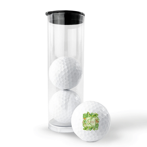 Tropical Leaves Border Golf Balls - Generic - Set of 3 - PACKAGING