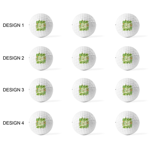 Tropical Leaves Border Golf Balls - Titleist - Set of 12 - APPROVAL