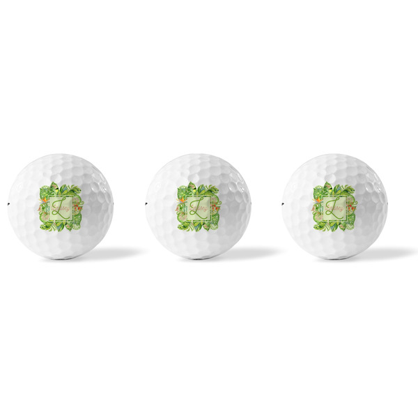 Tropical Leaves Border Golf Balls - Titleist - Set of 3 - APPROVAL