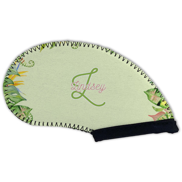 Tropical Leaves Border Golf Club Covers - BACK