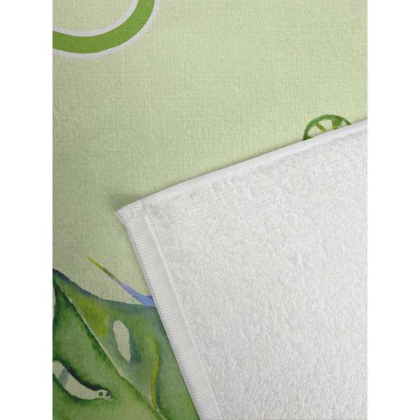 Tropical Leaves Border Golf Towel - Detail