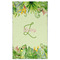 Tropical Leaves Border Golf Towel - Poly-Cotton Blend - Large w/ Name and Initial