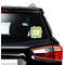 Tropical Leaves Border Graphic Car Decal (On Car Window)
