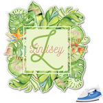 Tropical Leaves Border Graphic Iron On Transfer - Up to 4.5"x4.5" (Personalized)