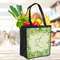 Tropical Leaves Border Grocery Bag - LIFESTYLE