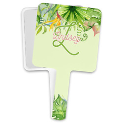 Tropical Leaves Border Hand Mirror (Personalized)
