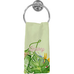 Tropical Leaves Border Hand Towel - Full Print (Personalized)