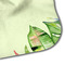 Tropical Leaves Border Hooded Baby Towel- Detail Corner