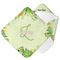 Tropical Leaves Border Hooded Baby Towel- Main