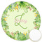 Tropical Leaves Border Icing Circle - Large - Front