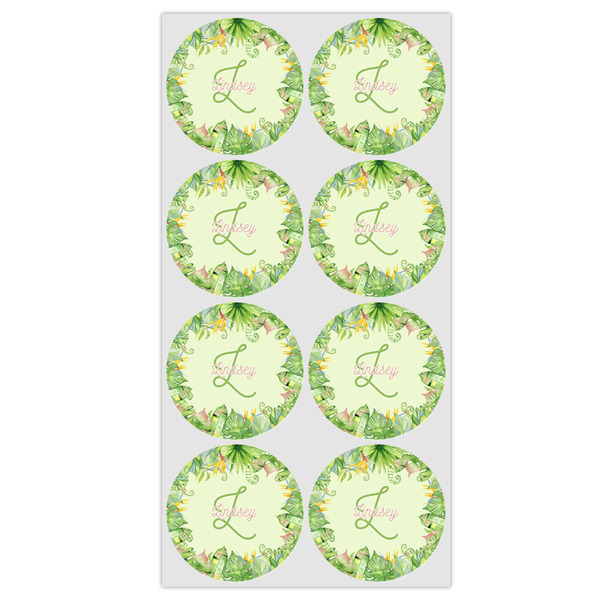 Tropical Leaves Border Icing Circle - Medium - Set of 8