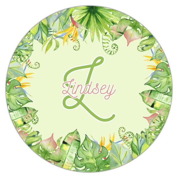 Tropical Leaves Border Icing Circle - Medium - Single