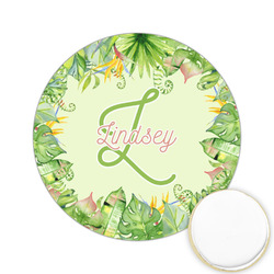 Tropical Leaves Border Printed Cookie Topper - 2.15" (Personalized)