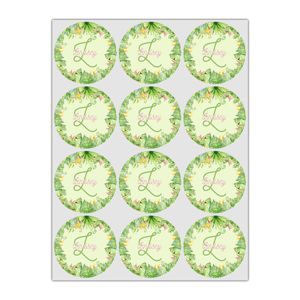 Tropical Leaves Border Icing Circle - Small - Set of 12